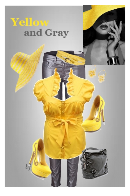 Yellow and Gray- Modekombination
