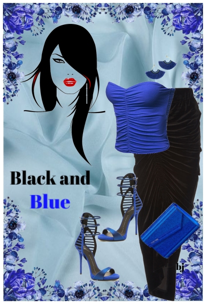Black and Blue- Fashion set