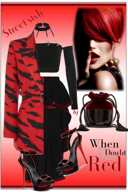 Street Style-When In Doubt Wear Red- Modna kombinacija