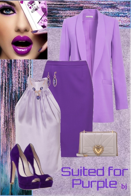 Suited for Purple- Combinazione di moda