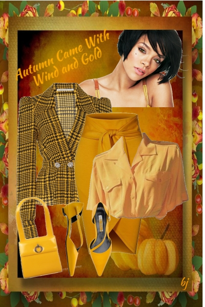 Autumn Came With Wind and Gold- Fashion set