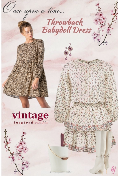 Throwback Babydoll Dress- Combinaciónde moda