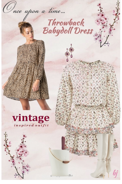 Throwback Babydoll Dress- Fashion set