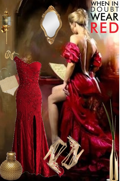 Red and Gold- Fashion set