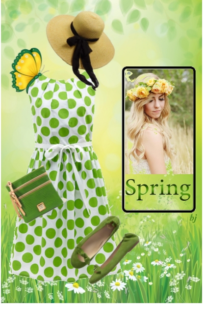 Green Spring- Combinazione di moda