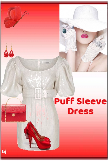 Puff Sleeve Dress- Modna kombinacija