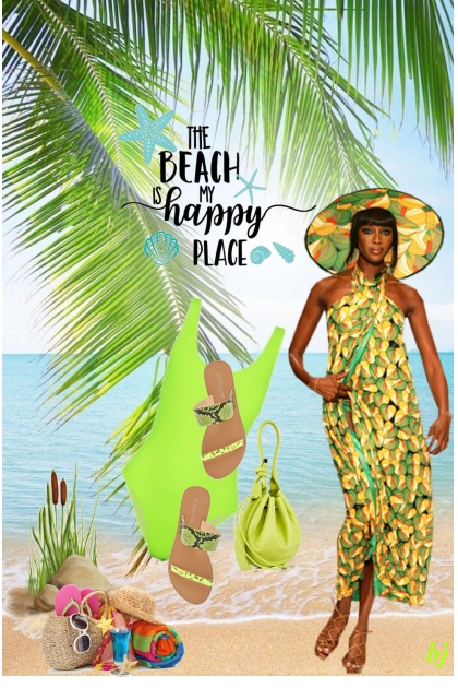 The Beach is My Happy Place- Combinaciónde moda