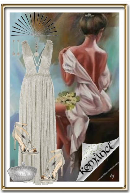 Silver Satin Gown- Combinazione di moda