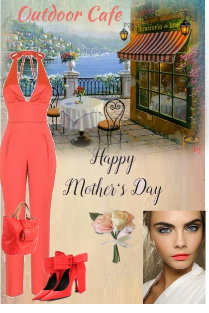 Outdoor Cafe-Happy Mother's Day- Modna kombinacija