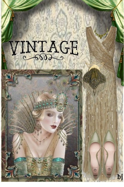 Vintage Green and Gold- Kreacja