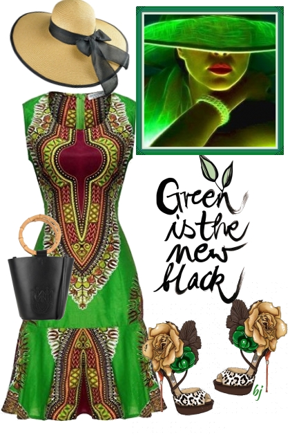 Green is the New Black- Modekombination