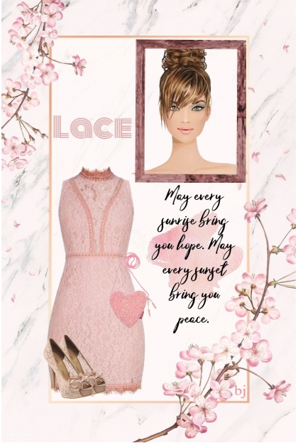 Pink Lace- Combinazione di moda