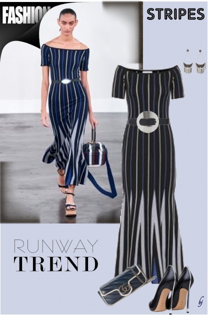 Runway Trend--Stripes- combinação de moda