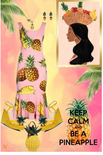 Keep Calm.......Be a Pineapple- Модное сочетание
