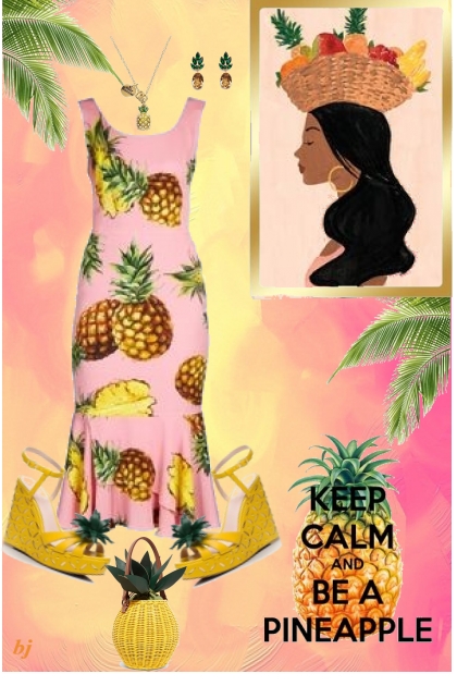 Keep Calm.......Be a Pineapple- Modna kombinacija