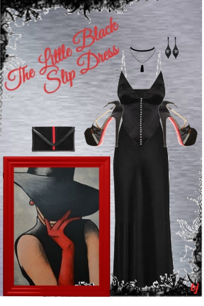 The Little Black Slip Dress- Combinaciónde moda