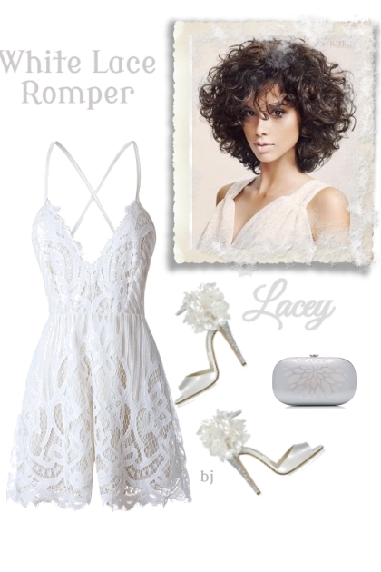 White Lace Romper- Kreacja