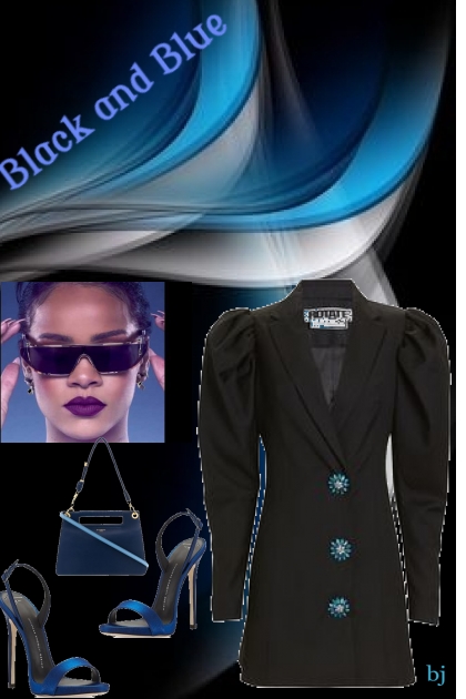 Black, Blue- Fashion set