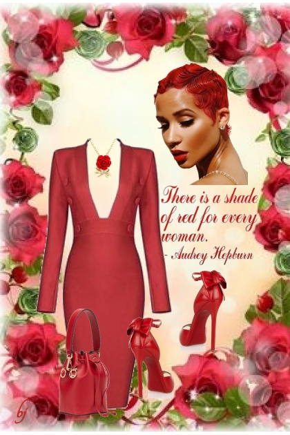 There&#39;s a Shade of Red for Every Woman- Modekombination
