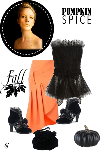 A Black and Orange Fall- combinação de moda