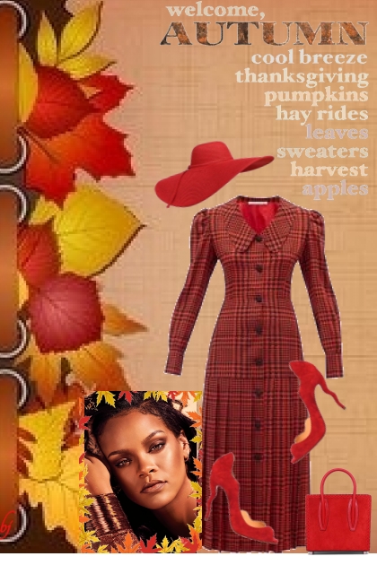 Welcome Autumn In Houndstooth