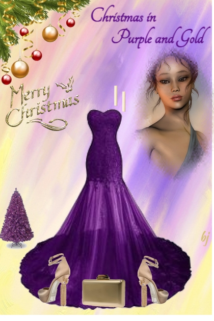 Christmas in Purple and Gold- Modna kombinacija