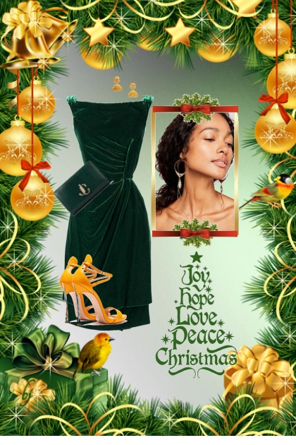 Christmas Green and Gold- Fashion set