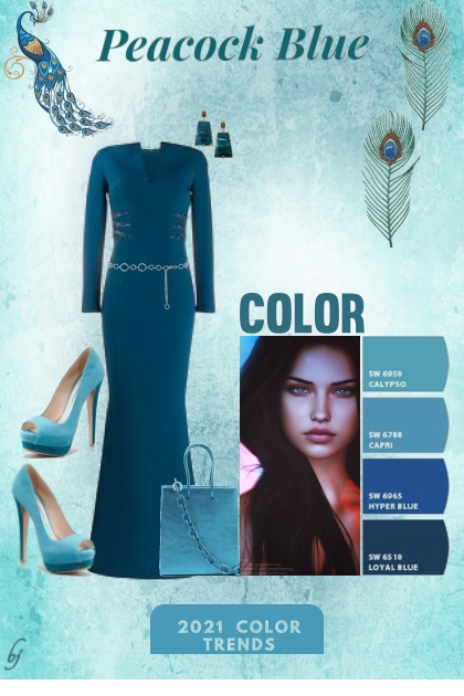 Peacock Blue Color- Combinazione di moda
