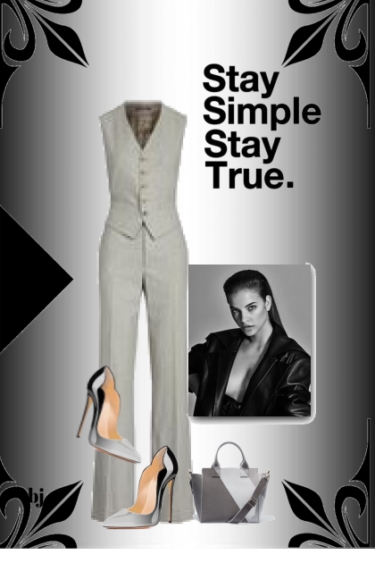 Stay Simple Stay True- combinação de moda
