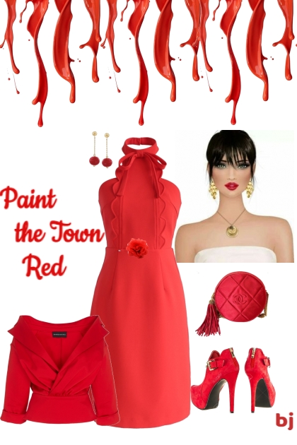 Paint the Town Red- Fashion set