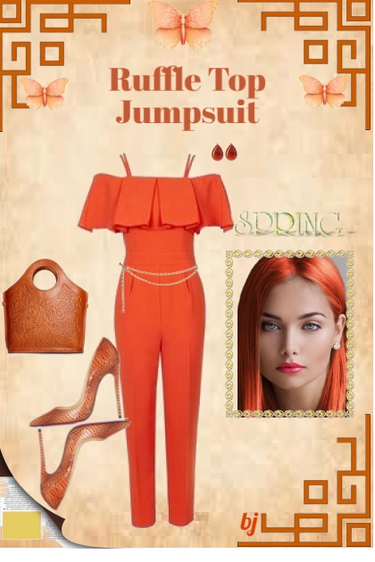 Ruffle Top Jumpsuit- 搭配