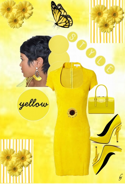 Bright Yellow- combinação de moda
