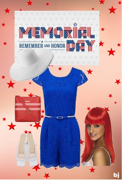 Memorial Day--Remember and Honor- Combinazione di moda