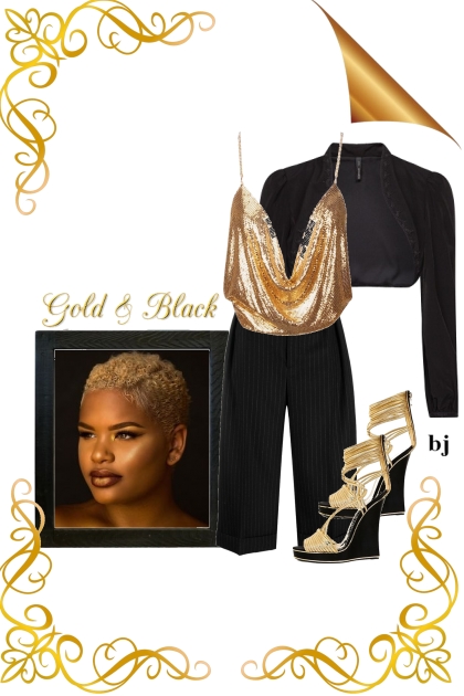 Gold and Black- Fashion set