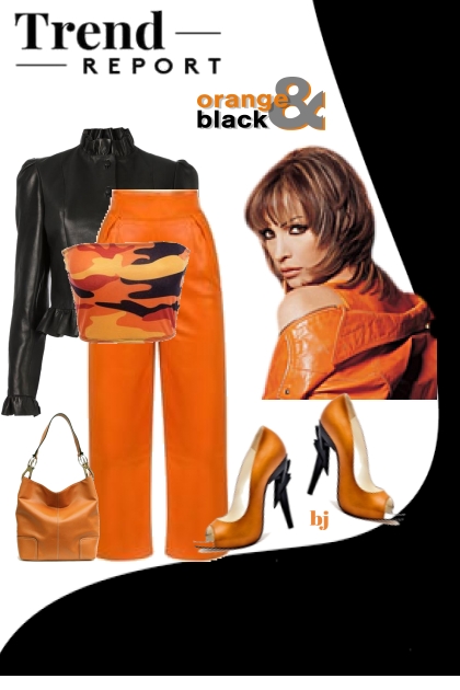 Trend Report--Orange and Black- combinação de moda