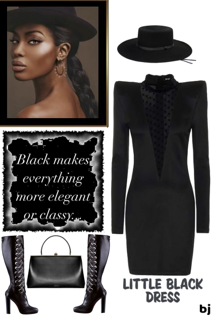 Black Makes Everything More Elegant and Classy- Combinazione di moda