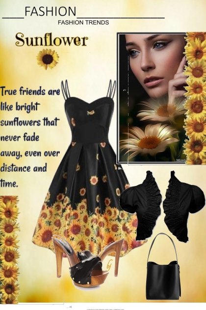 Fashion Trend--Sunflowers- Modna kombinacija