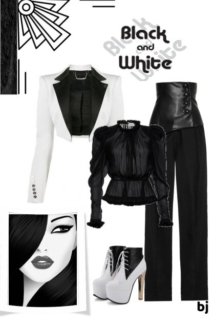 Style Mix-Up--Black and White- combinação de moda