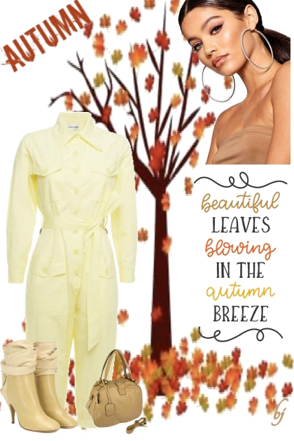 Beautiful Leaves Blowing in the Autumn Breeze- combinação de moda