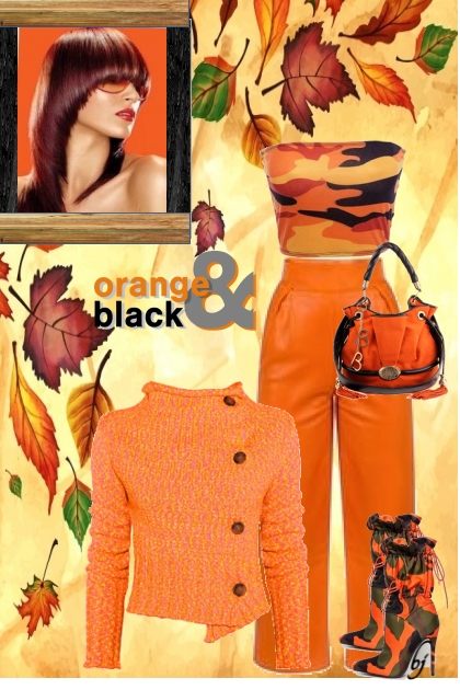 Orange and Black Camouflage