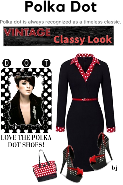 Polka Dot--Vintage Classy Look- Fashion set