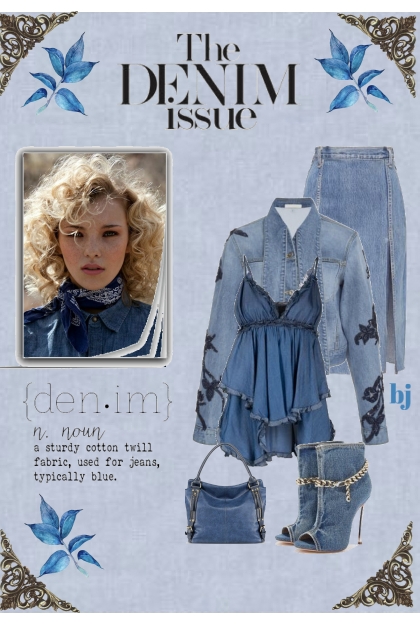 The Denim Issue--Split Denim Skirt- Modna kombinacija