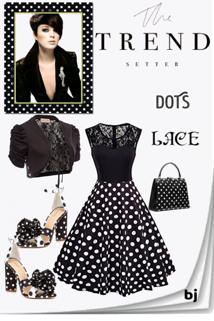 The Trend Setter--Dots and Lace- Combinaciónde moda