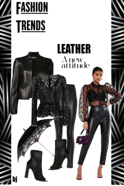 Leather Fashion Trend- Modekombination