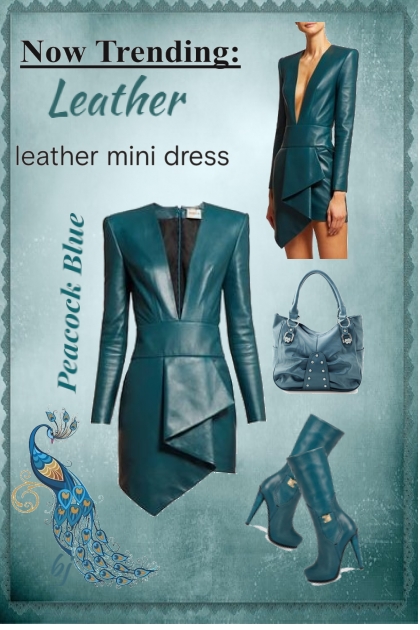 Leather Mini Dress- Combinazione di moda