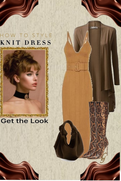 How to Style Knit Dress- Modekombination