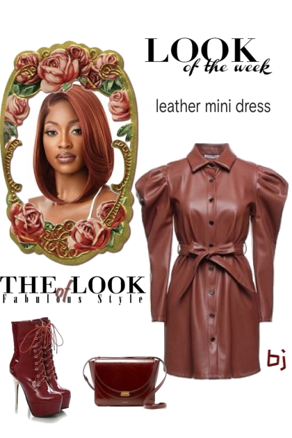 Look of the Week--Leather Mini Dress