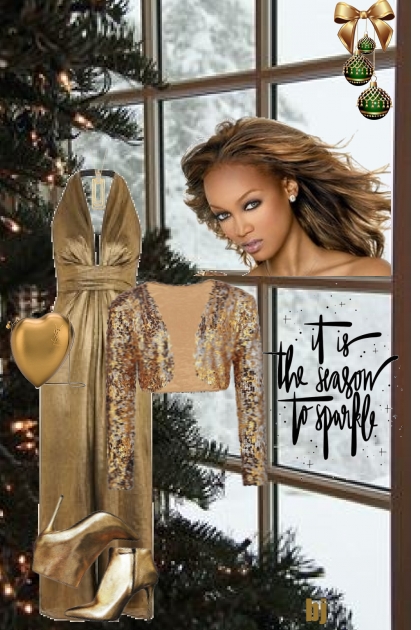 It is the Season to Sparkle in Gold- Combinaciónde moda