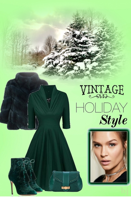 Vintage Holiday Style- combinação de moda