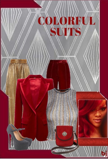 Colorful Suits--Velvet Choices- Modna kombinacija